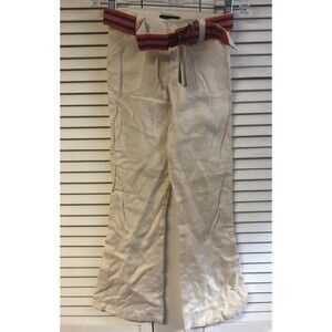 Toobydoo ny size 7 cream off white linen pants nwt